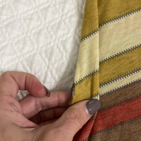 Vintage 70’s style fall chevron soft lightweight disco Bodycon dress small - Picture 12 of 12